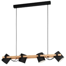 Hornwood Steel & Rubberwood Pendant Light